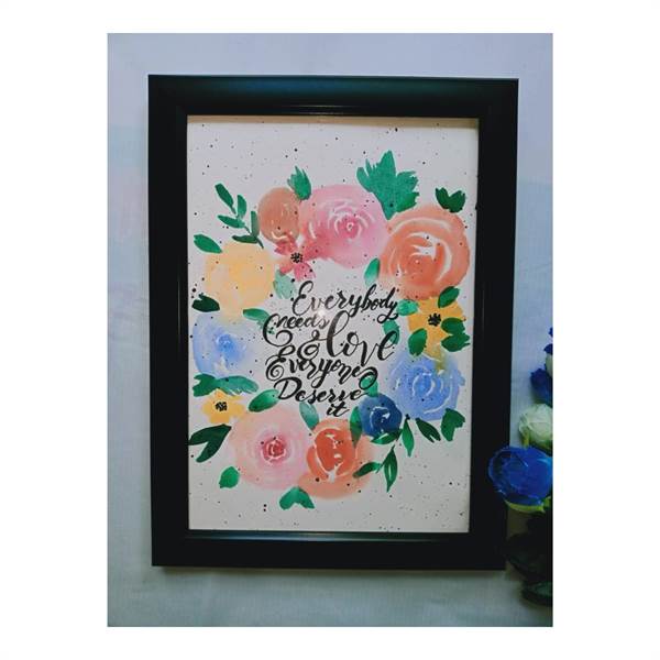Calligraphy Creators -Everybody Meets Love -Floral Handmade Without Frame